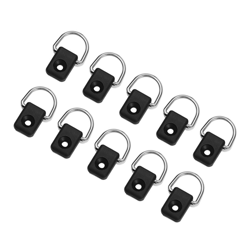 10 шт. черного каноэ каяк рыболовное такелажное кольцо D с винтами M6 для комплекта аксессуаров для банджи