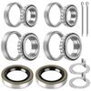 Set Of 2 Trailer Bearing Kit L68149 L44649 Boat Trailer Axle Wheel Hub Bearings Fits For 1-3/8" To 1-1/16" 3500 Lbs Trailer Axle, 171255TB/10-19