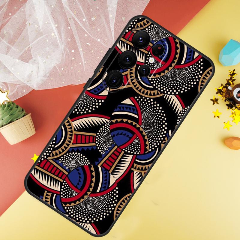 African Wax Print Design Phone Case For Samsung Galaxy S26 S25 Ultra S23 FE S21 S20 S22 S24 Ultra S10 Plus Cover Coque