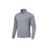 Fitness Series Solid Color Stand Collar Knitted Cardigan Hoodie Men Tops Shadow-Gray AWDU125-3