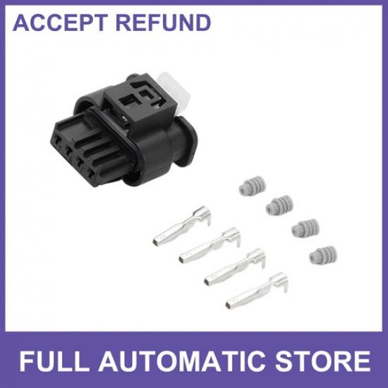 4 Pin Mass Air Flow Sensor Connector Plug FemaleWire Terminal ONE for BMW