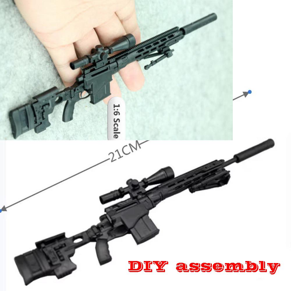 1:6 Масштабная Игрушка Мини Модель Оружия M134 MG42 AK47 98K Винтовка Пазлы Строительные Кубики Сцена Сборки Песочница Игра Игрушка