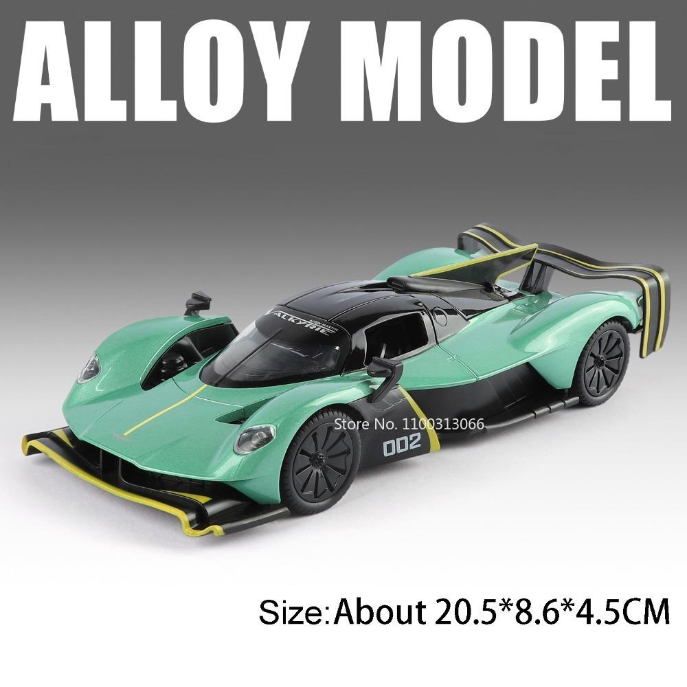 1:24 GT Valkyrie Toys Models Cars Alloy Diecast Pull Back Sports Car Light Sound Miniature Vehicles Model Perfect Gifts for Boys