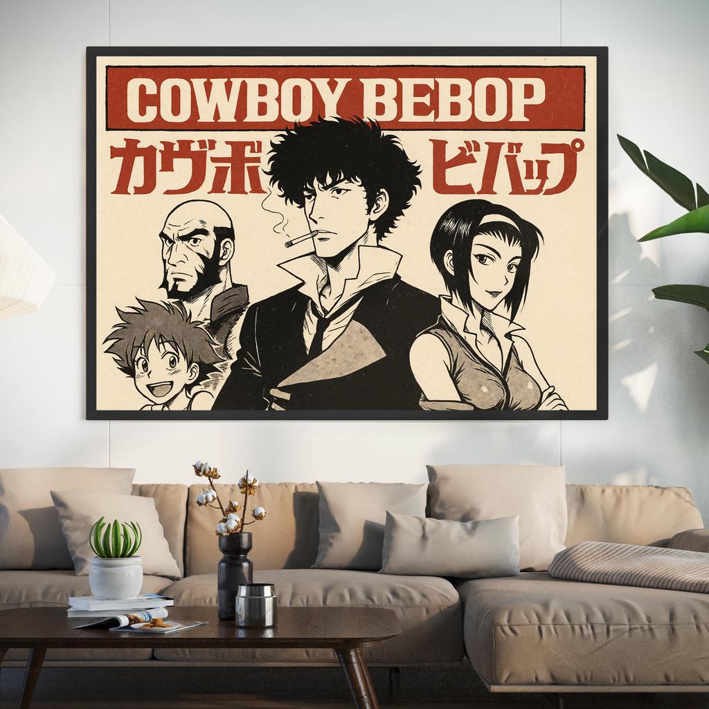 Cowboy Bebop Retro Poster Retro Anime Poster Faye Valentine Print Anime Classic for Your Wall Canvas Wall Decor