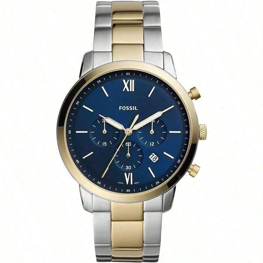 Fossil Мужские часы Neutra Chronograph Quartz с синим циферблатом Артикул. FS5706