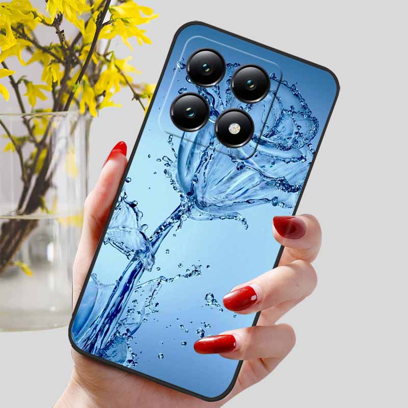 Для Xiaomi 14T / 14T Pro Чехол Модный Черный ТПУ Мраморный Расписной Чехол для Xiaomi 14T Pro Ударопрочный Корпус Capa Силиконовый Мешок 6.67''