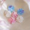 Resin Flower Rice Bead Flower Cluster Stud Earrings Are Small, Exquisite, Small and Fresh Earrings, Fashionable, Simple and High-end Earrings.