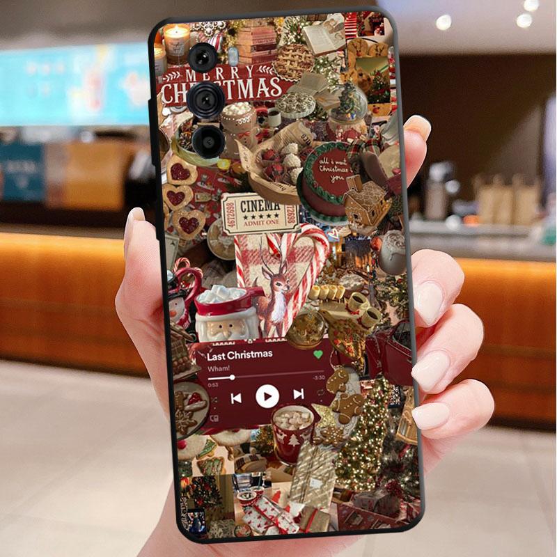 Phone Case For Motorola Edge 50 40 Pro 60 50 40 30 Ultra Neo Fusion Moto G Play G Stylus G Power G Christmas Light Tree