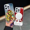 Ae114 Merry Christmas Christmas tree art Magsafe Transparent Cases для Samsung S23 S24 Ultra S21 iPhone 16 Pro Max Magnetic Wireless Charge Back Cover