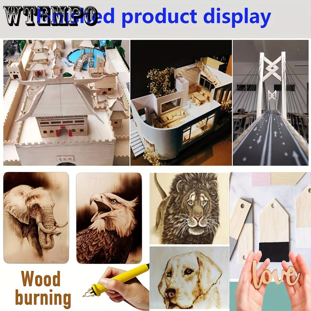 25 необработанных деревянных досок, тополиные доски толщиной 0,08 дюйма, тонкая фанера для поделок, идеальный выбор для проектов «сделай сам», рисования, черчения