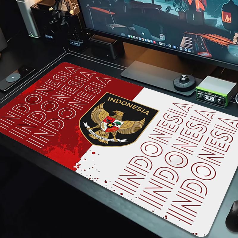Timnas Indonesia Color Mouse Pad Large Gaming Table Cushion Non-slip Laptop Tablet Big Mousepad XXL Mat Mini PC Playmat With Lock edge