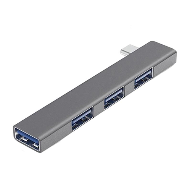 Прямоугольные USB-хабы из алюминиевого сплава, 4 порта USB 3.0 Type C и USB 2.0, Экономия места, Организация рабочего стола, Plug and Play