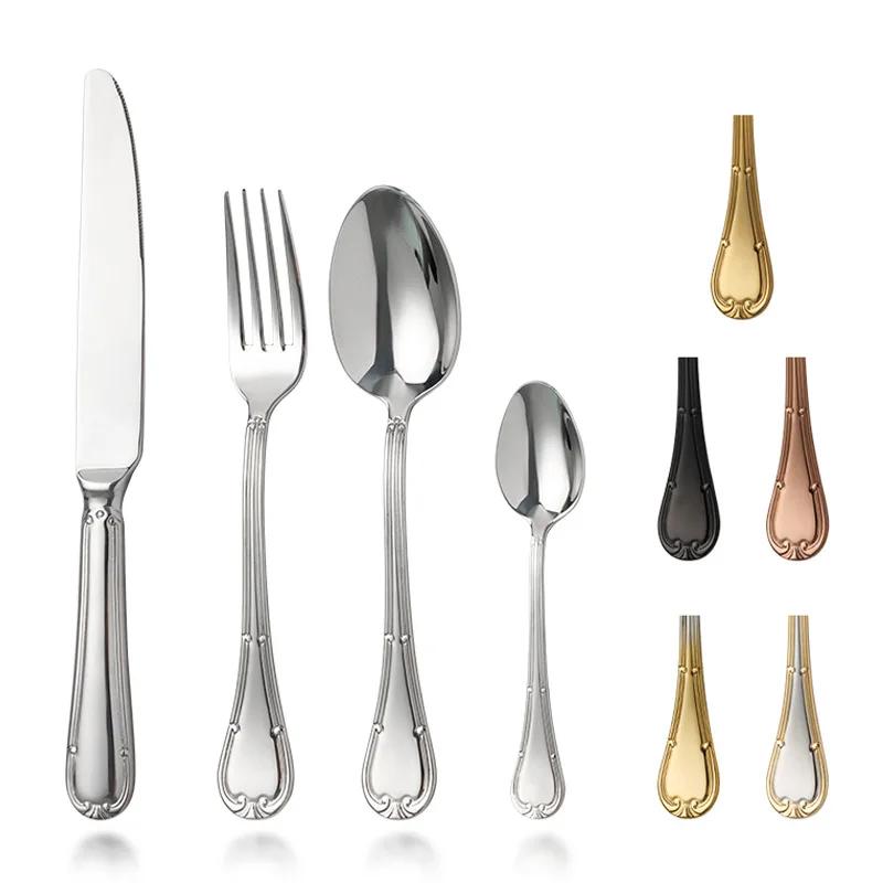 304 Пномпень отель цельнокованый нож для стейка скандинавский стиль нержавеющая сталь коммерческий свадебный костюм вилка и ложка набор столовых приборов