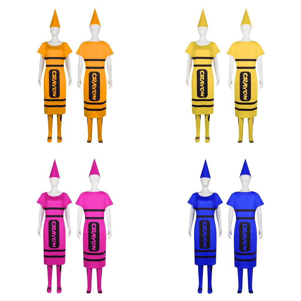 Colored Pencils Cosplay Costume For Adults With Polyester Fabric For Halloween Parties