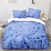 3D Snowflake King Queen Duvet Cover Romantic Purple Snow Landscape Bedding Set For Kids Teens Adults Christmas Soft Quilt Cover