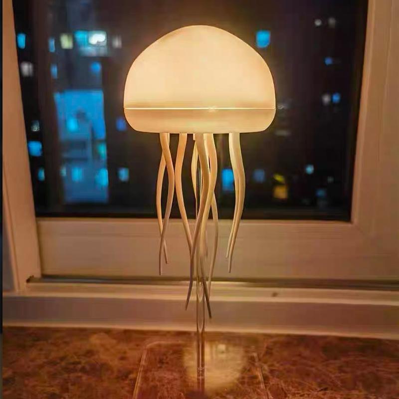 3D подвижная лампа-медуза, USB, умное голосовое управление, регулируемая яркость, смена цвета, креативный ночник, океанские аниме световые вывески, украшения