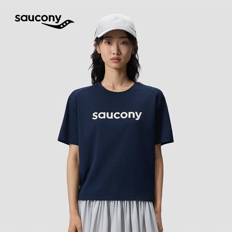 SAUCONY Женская спортивная футболка 2026 года для летнего городского образа жизни