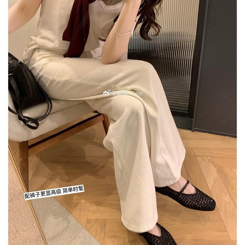 ~ Квадратный носок полая вязка однословный ремень универсальные мягкая поверхность легкий подъем одинарная обувь женская