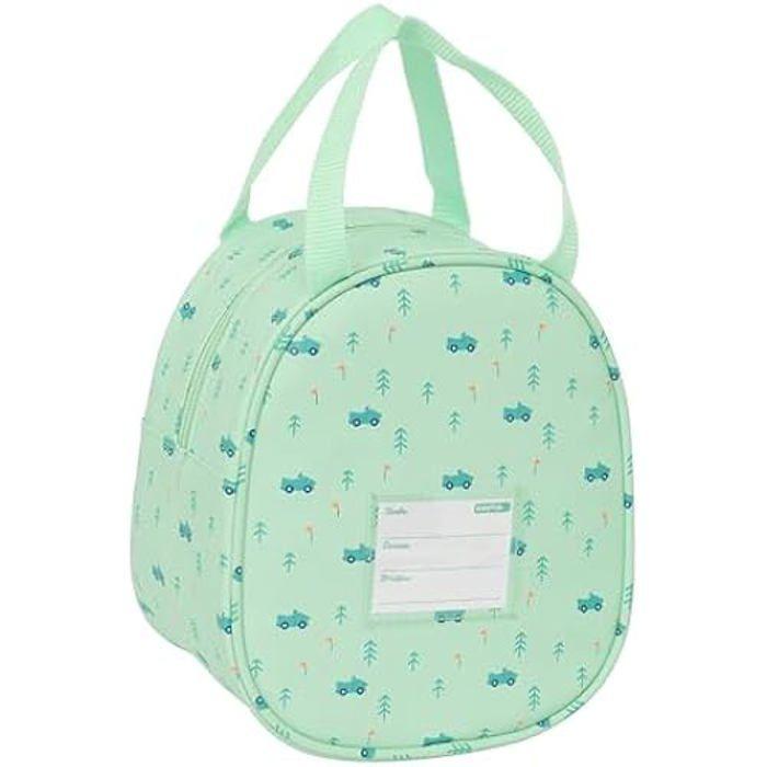 Trousse isotherme préscolaire - SAFTA - Adaptable au chariot - Souple - Zippée - Vert