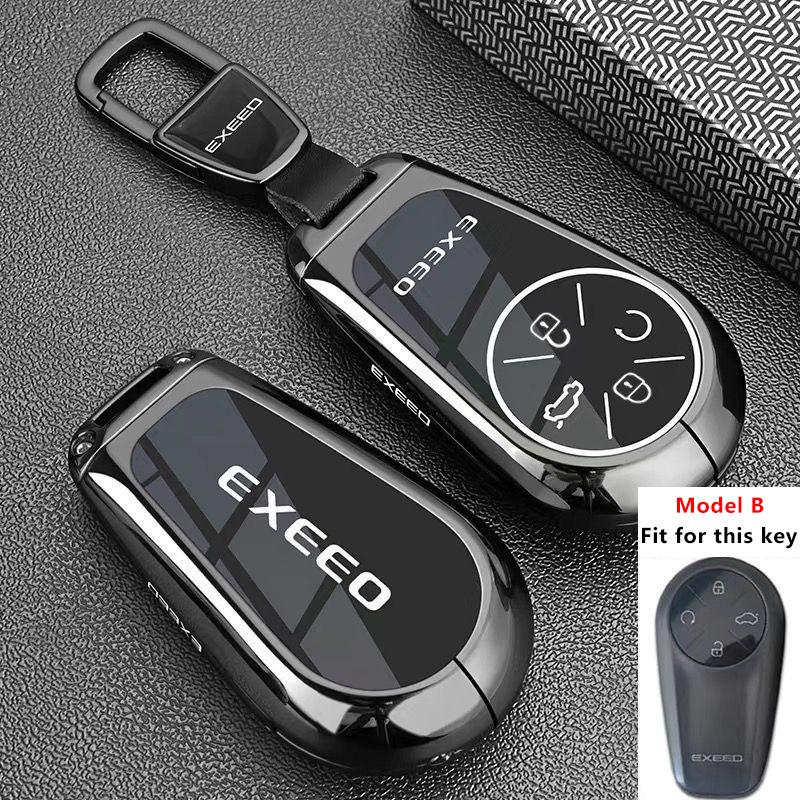 Чехол-брелок из цинкового сплава для автомобильного ключа Chery Exeed Exlantix Et Rx Cdm Vx Lx Tx Txl Phev Держатель кольца Брелок Корпус Аксессуары