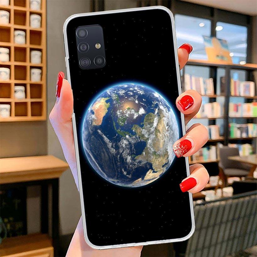 Звезды Земли Космос Чехол для телефона Для Samsung Galaxy A12 A22 A32 A52 A72 A02S Чехол для телефона Note 20 Ultra 10 S10 Plus A51 A71 A50S