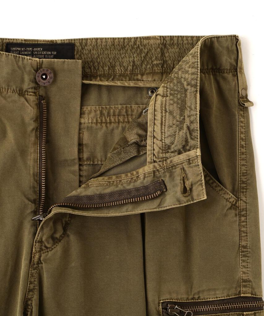 AVIREX PIGMENT TAPING CARGO PANTS Men's L Size 310 Olive 783-6910022