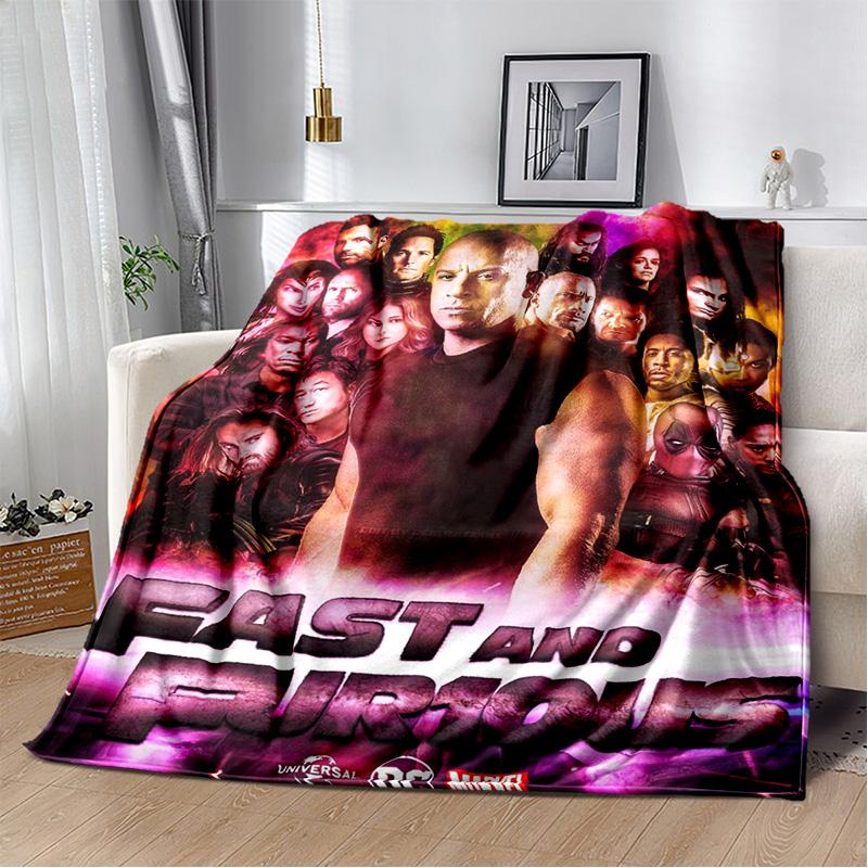 HD 10 Fast & Furious X 3D Printed Soft Plush Blanket,Flannel Blanket Throw Blanket for Living Room Bedroom Bed Sofa Picnic Kids