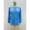 Autumn Winter Women's Loose Velvet Button Sweatshirt, Casual Fashion Long Sleeve Top, European American Style
