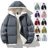 Men's Hooded Puffer Jacket Cotton Coat Couple Casual Jacket