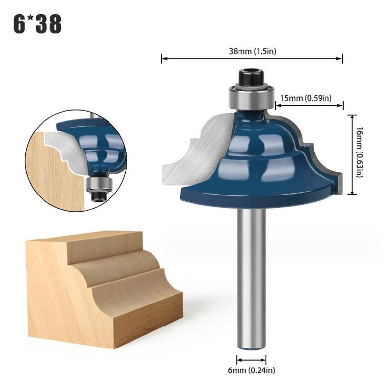 Набор фрез с хвостовиком 6 мм, обрезка, прямой круглый угол, коробка, фрезы для фаски, фрезы, карбид вольфрама, деревообрабатывающие инструменты