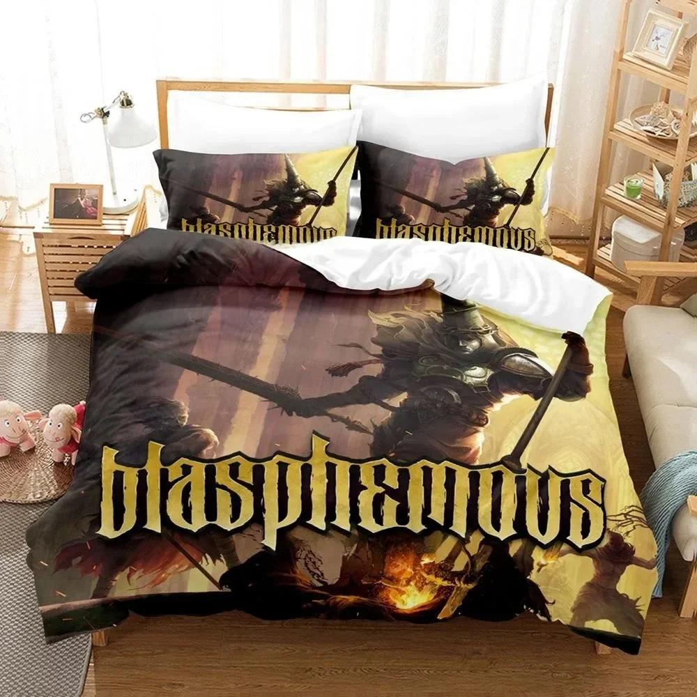 3D Печать Игровое Постельное Белье Blasphemous Комплект Постельного Белья С Принтом Комплект Постельного Белья С Наволочкой Пододеяльник Мягкий Односпальный Двуспальный Queen Super King Размер