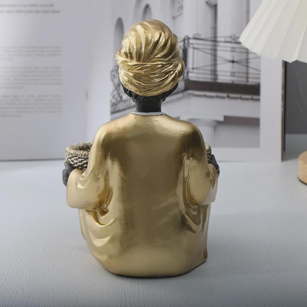 Украшения из смолы в стиле ретро на Ближнем Востоке - креативный африканский черный декор для гостиной