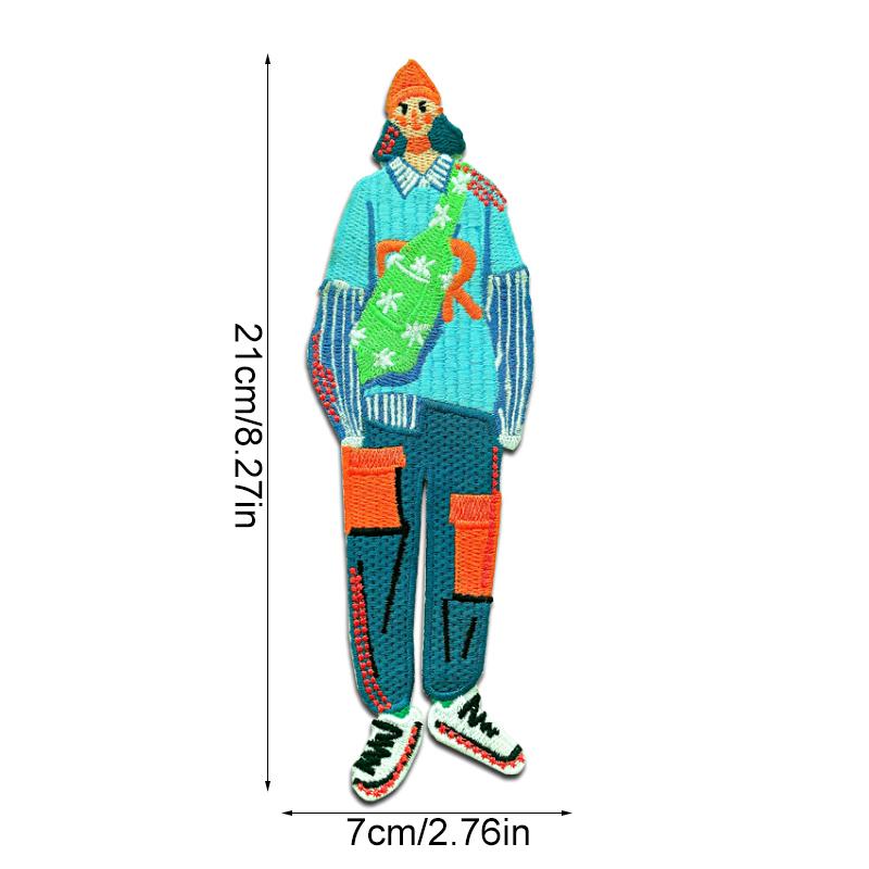 1 шт. вышивка своими руками аксессуары ткань аппликация модные женские значки для одежды большая нашивка ткань наклейка пришить заплатки