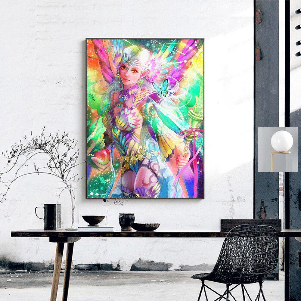 5D DIY Алмазная картина Аниме Девушка Полный круглый вышивка Продажа Горный хрусталь Изображение