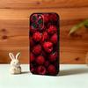Красный Чери-Гранатовый Малиновый Чехол Для Телефона Для iPhone17,16,15,14,13,12,Plus,Pro Max, 5G Другие Мягкий Черный Чехол