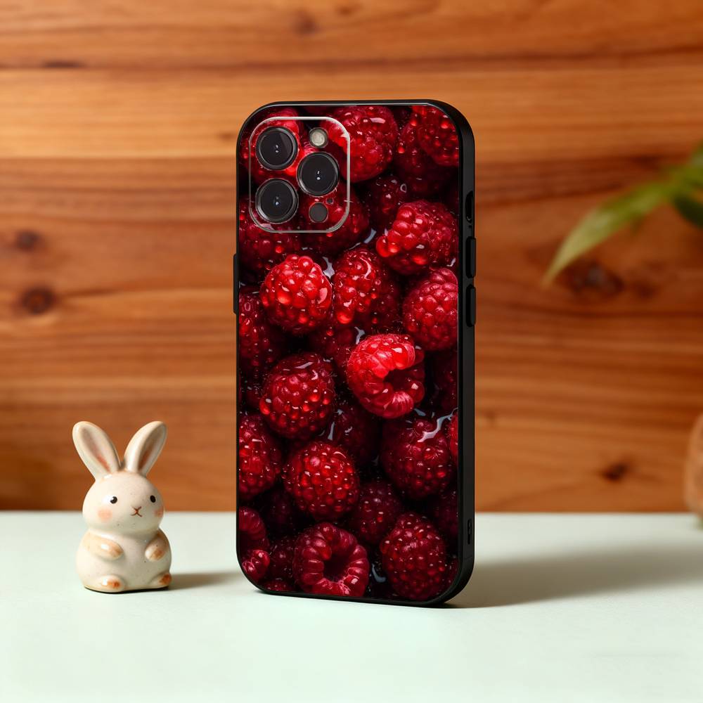 Красный Чери-Гранатовый Малиновый Чехол Для Телефона Для iPhone17,16,15,14,13,12,Plus,Pro Max, 5G Другие Мягкий Черный Чехол