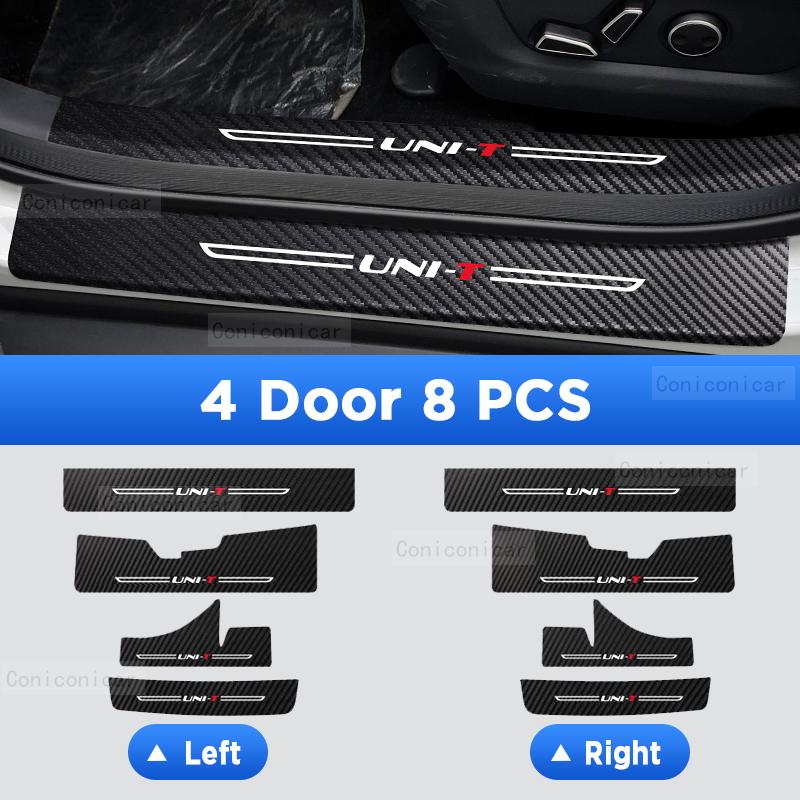 Для Changan UNI-T UNI T, защита задней двери, педаль на порог, углеродное волокно, текстура, аксессуары, кожа, искусственная кожа, Стайлинг, автомобильная наклейка