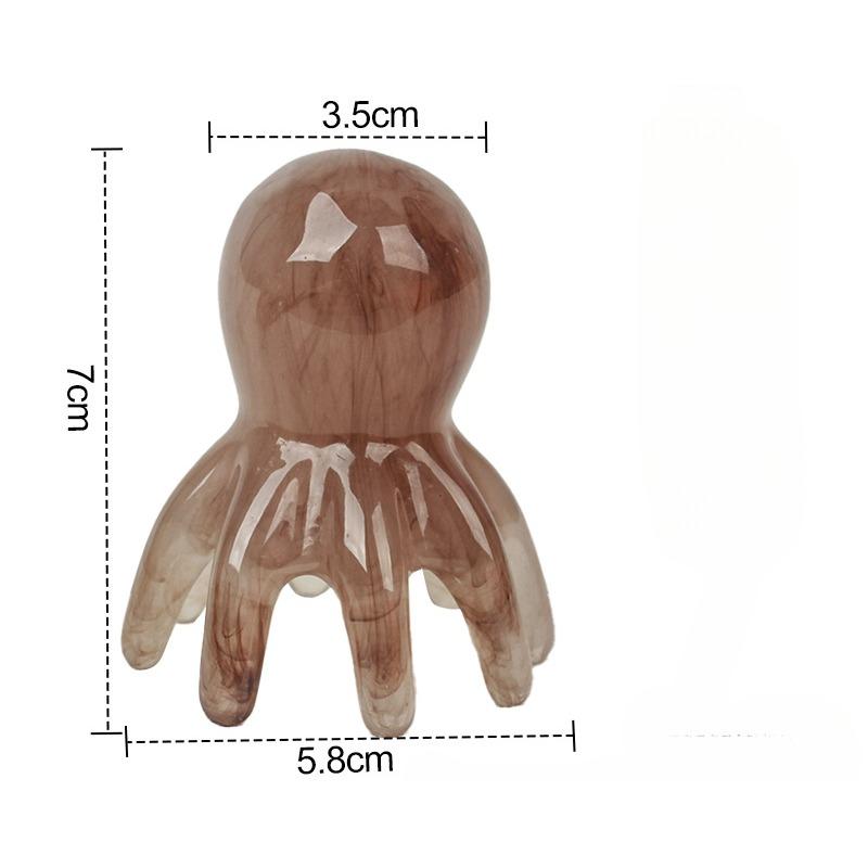 Смола Осьминог Массажная Расческа Голова Шея Меридианы Скребок Массажная Щетка для Массажа Кожи Головы СПА Гуа Ша Массажная Расческа Снятие Усталости Массажер