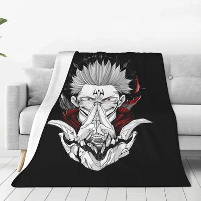 Одеяло Jujutsu Kaisen Sukuna, аниме, манга, фланелевые забавные теплые пледы для зимнего покрывала