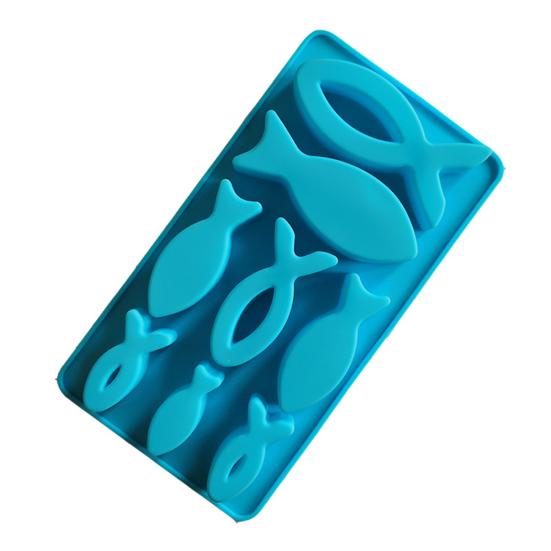 Ice Cube Tray Non Stick Flexible 8 Cavities Animal Fish Shape Chocolate Mold Baking Tool