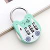 Code Number Lock Anti-theft High Strength Accurate Cute Cat Mini Luggage Suitcase Number Password Lock for Dorm Drawer