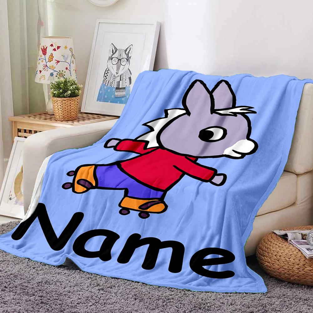 Custom Name Trotro Theme Printed Blanket Perfect For Couch Bed Travel Outdoor Use Machine Washable Cozy Durable