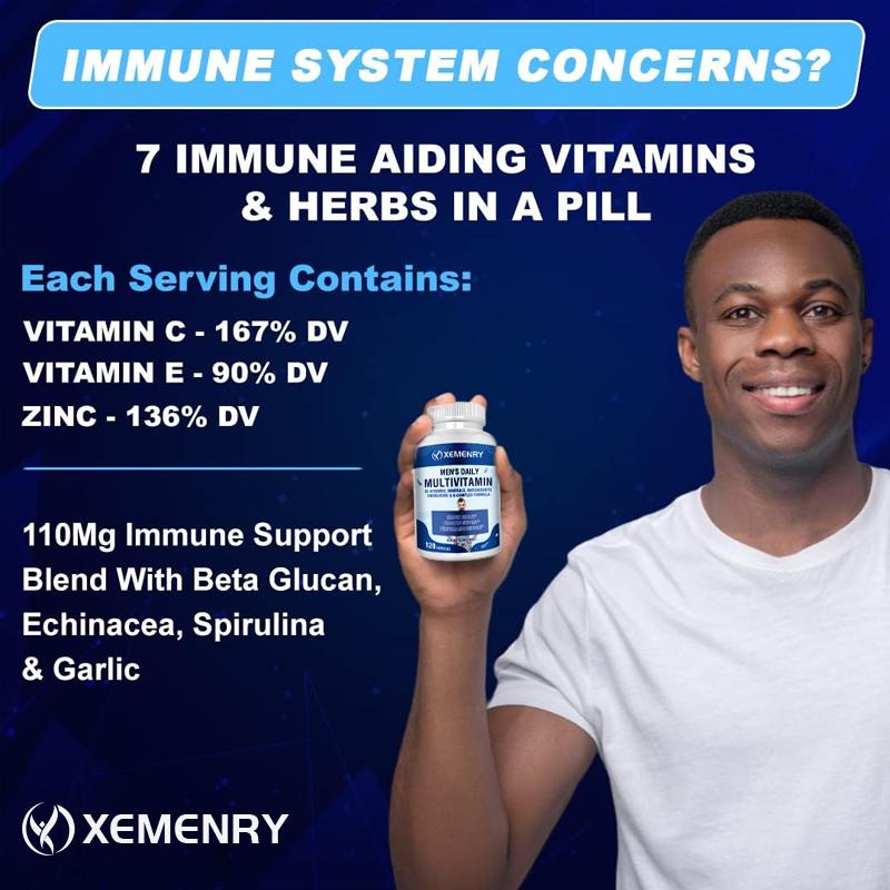 Men's Daily Multivitamin, Contains Lycopene, Saw Palmetto Extract, and Immune Support