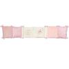 DOMIVA Jolly Bed Bumper - 100% Polyester Microfiber - Adjustable - White/Pink - 30 X 180 Cm