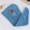 Single/Double Microfibre Hair Towel, Soft Hair Dryer Cap, Bathroom Quick Dry Hair Towel, Women's Super Absorbent Hair Towel, Embroidered Hair Towel