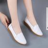Genuine Leather Shoes For Women White Loafers Summer Clssic Style 2025 Nurse Shoes Woman Leather Flats