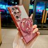 Чехол-подставка с блестками и бриллиантовой бабочкой для Samsung Galaxy S26 S2 Ultra S23 S22 Plus S24 FE A A6 A16 A4 Градиентный чехол-подставка