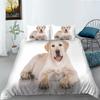 Комплект постельного белья с 3D-серией собак, пододеяльник с рисунком животных, наволочка из 2 или 3 предметов, подходит для украшения дома в комнатах для любителей животных