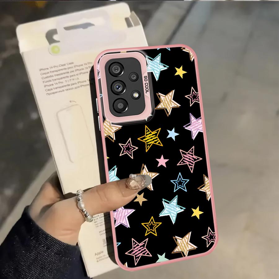 Чехол-бампер с узором «Звезды» для Samsung Galaxy A15 A16 A21s A23 A24 A25 A13 A14 A31 A35 A26 A12 A34 A17 A20s