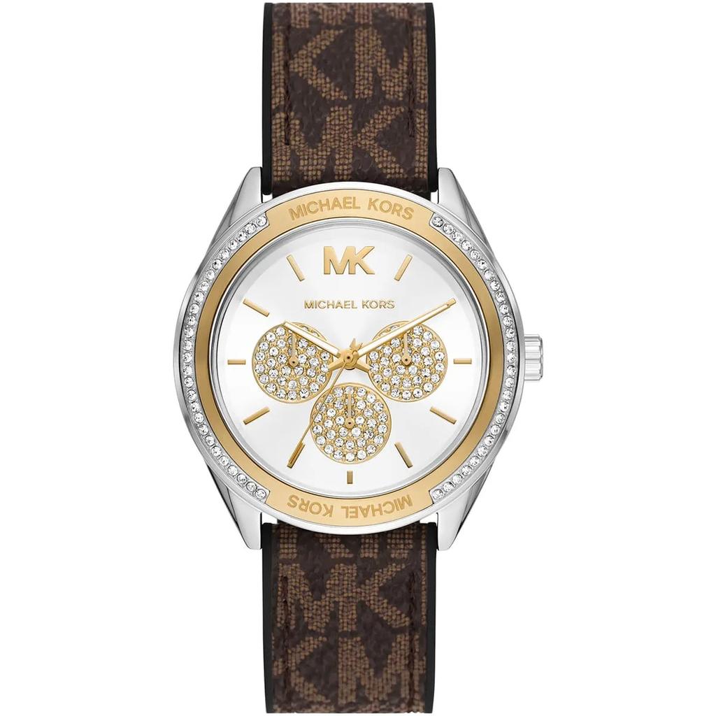 Michael Kors Women's Jessa Quartz Watch White Dial Leather 40mm MK7205